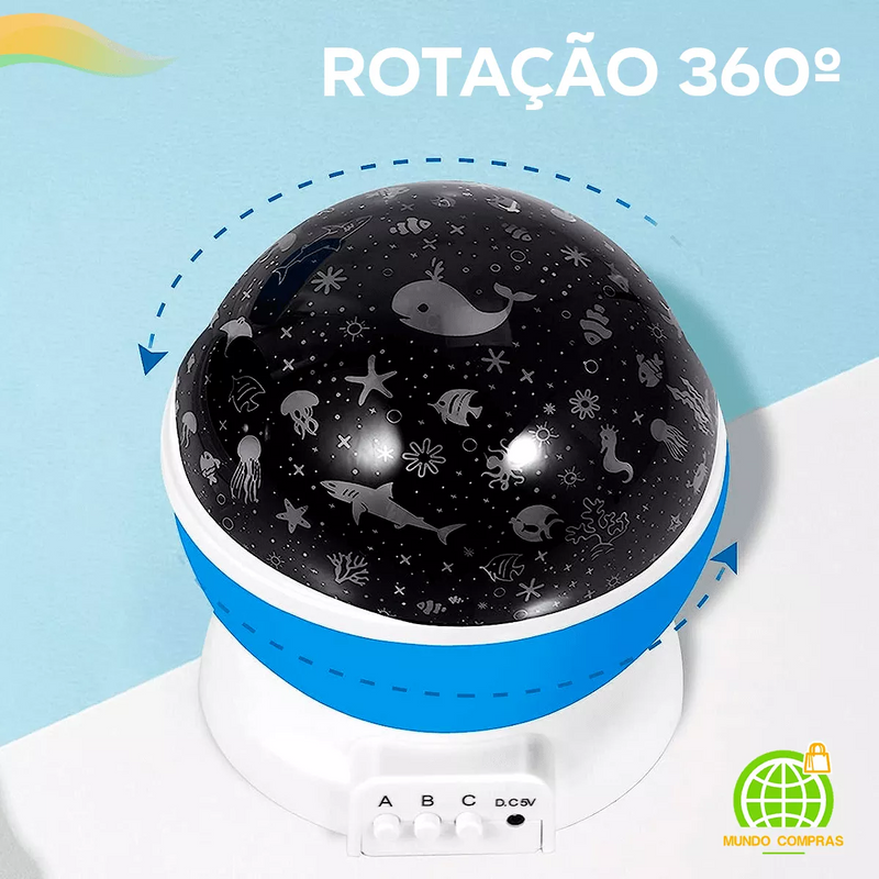 Luminaria Projetor De Estrela Globo Abajur Universo 360º