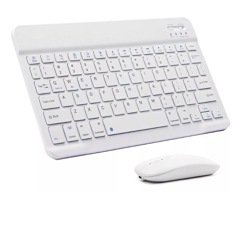 Kit Teclado + Mouse Sem Fio Bluetooth Para Notebook e Tablet