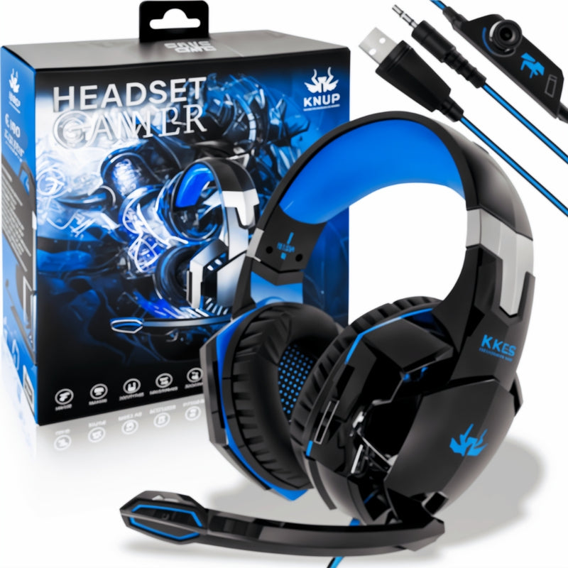 Headset Gamer Led com Microfone