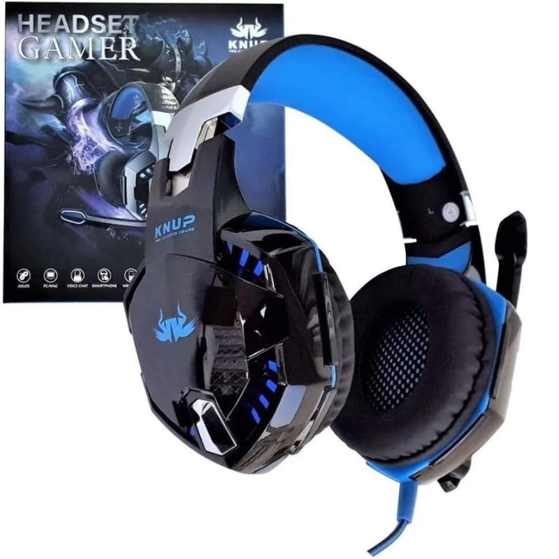 Headset Gamer Led com Microfone